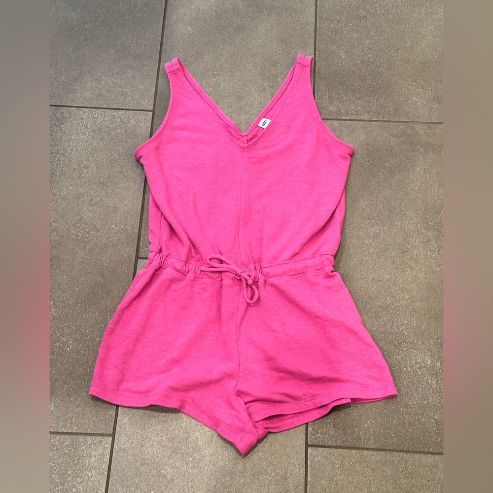 ❤️ Pink Old Navy XS Tank Romper Tie Waist